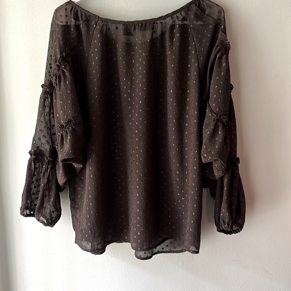 DKNY Iridescent Dots Top   Size L EUC - Picture 3 of 6